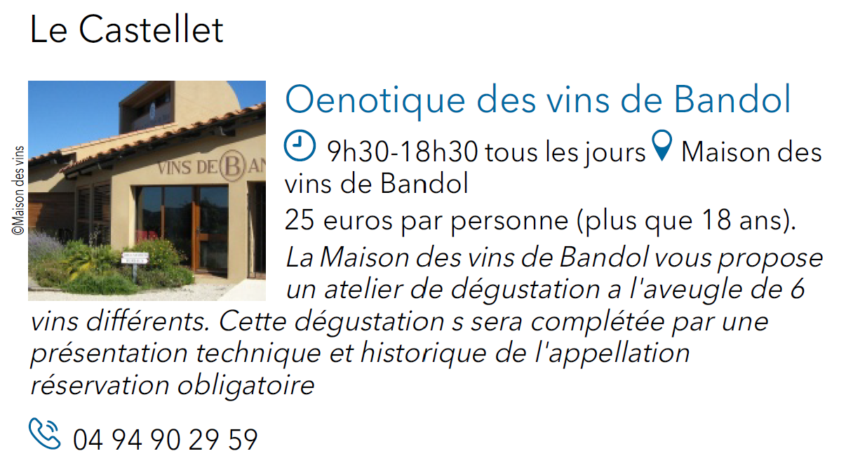 oenotique vins de bandol