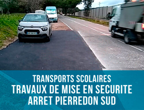 Travaux de mise en sécurité d’un arrêt de bus à Sanary-sur-Mer